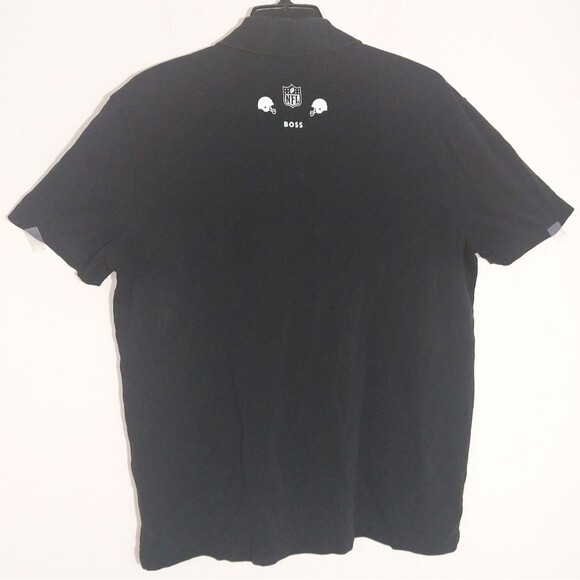 EUC BOSS X NFL Men's Pique Cotton Miami Dolphins Punter Polo Black/Aqua Size L - Picture 9 of 16